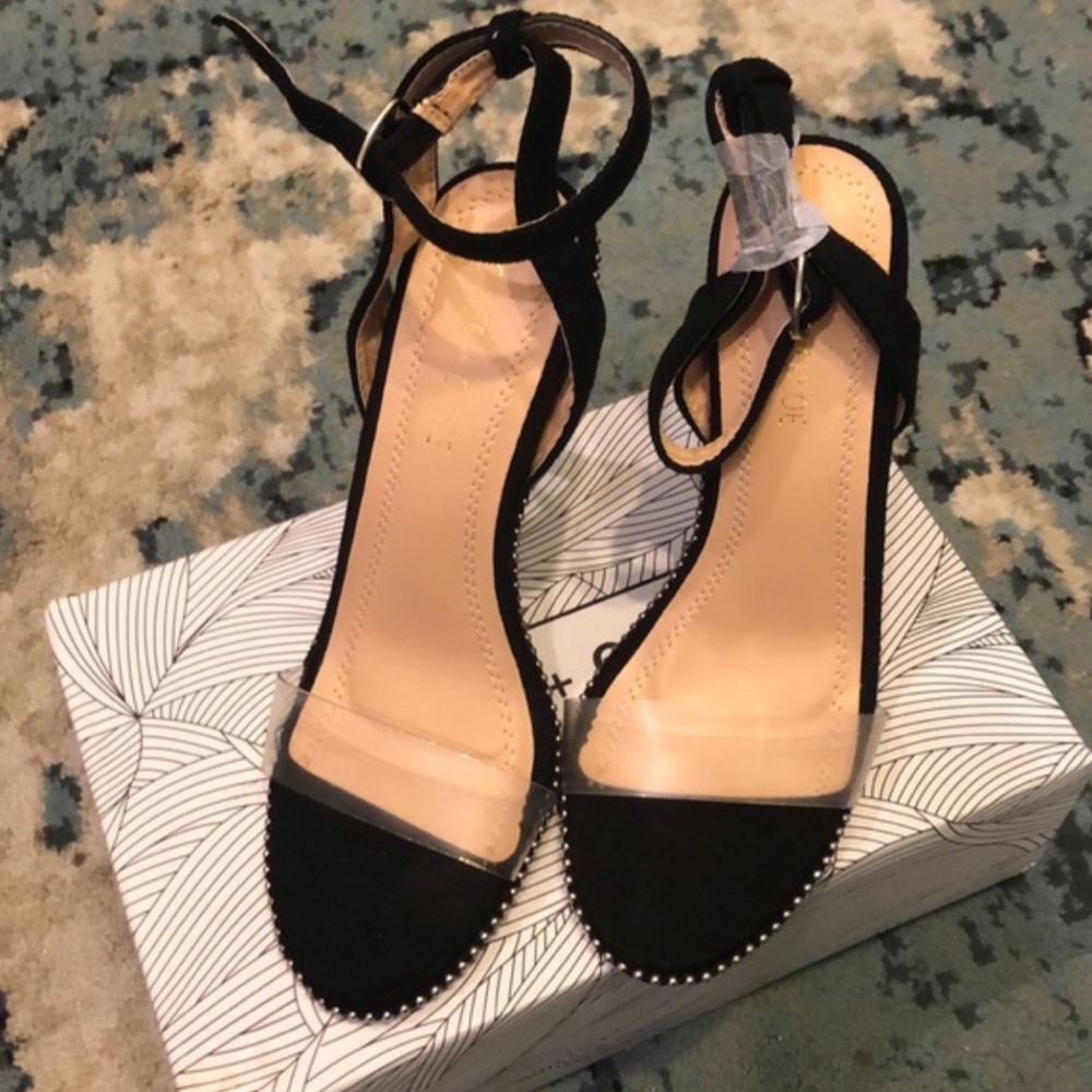 Chase and Chloe PVC Studded Heels